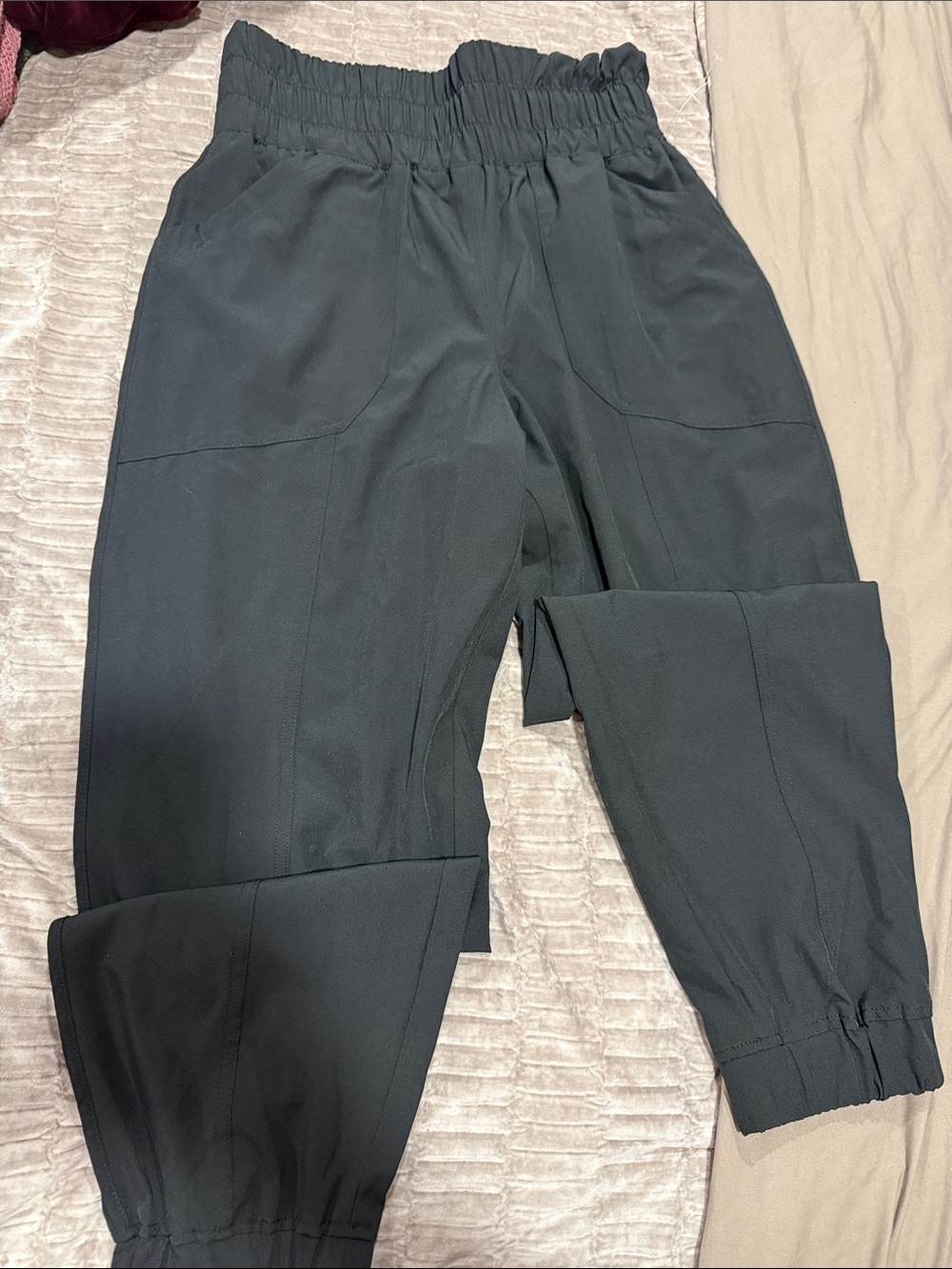 Vanilla Star Dark Charcoal Elastic-Waist Jogger Pants